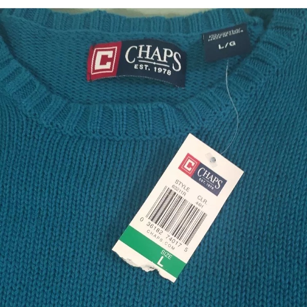 Chaps Men's Crewneck Knit Sweater Long Sleeve 6321